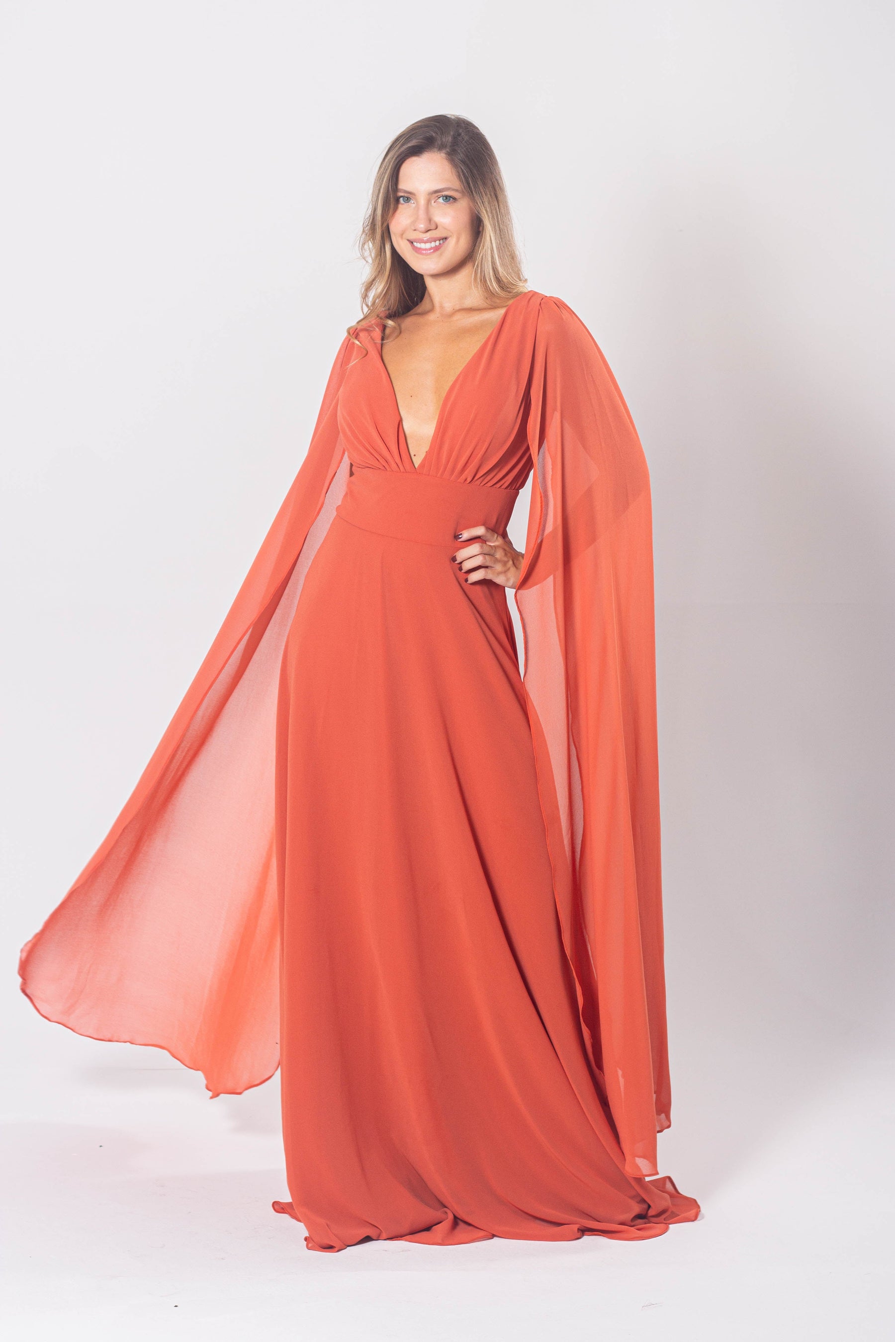 VESTIDO ZAMORA - Laranja