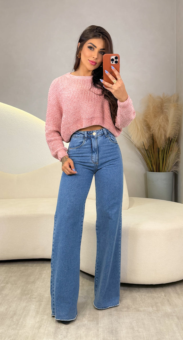 Blusa Tricot Stefany - Rosa