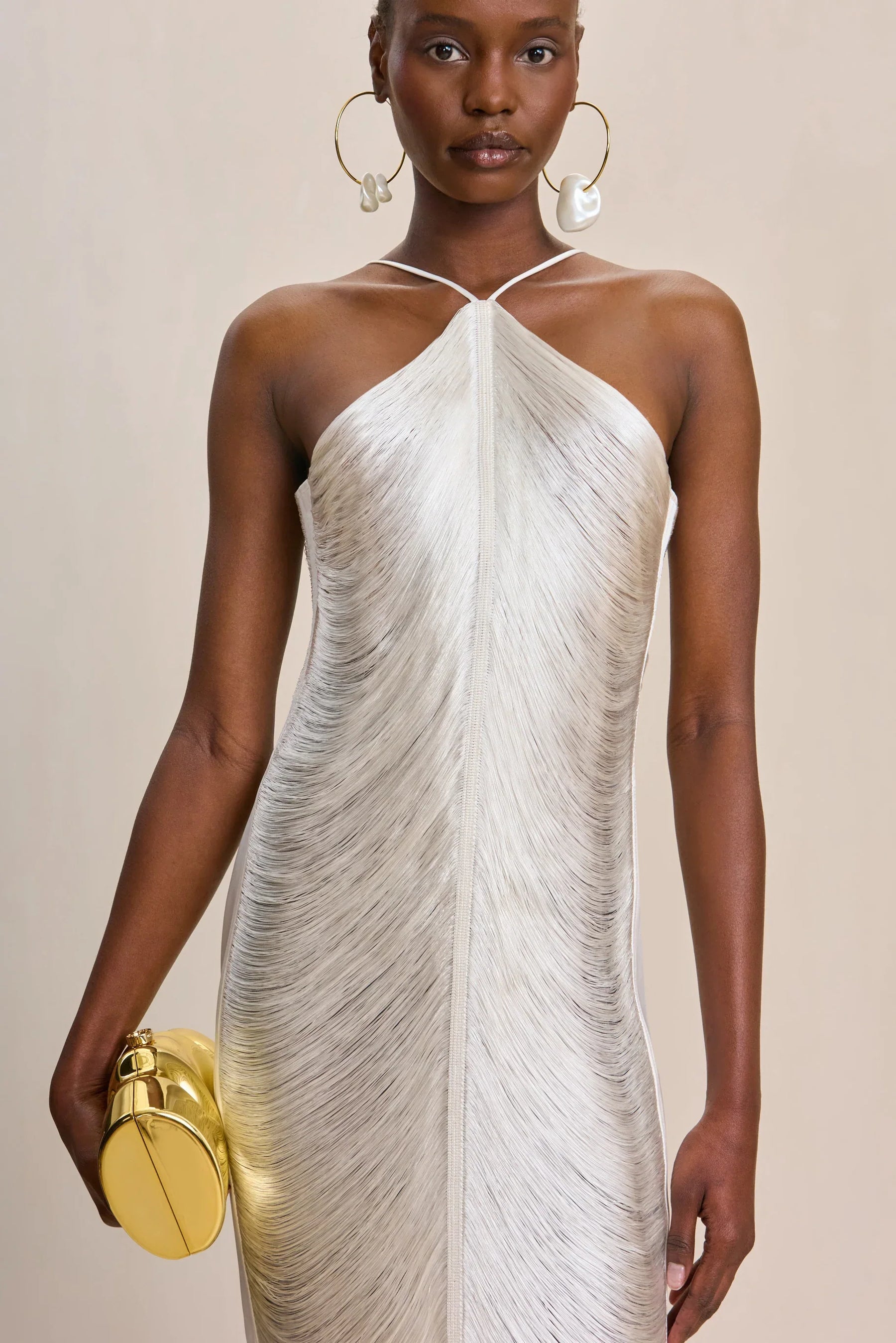 Vestido ⁠Perrot Longo Com Franjas