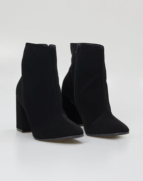 Bota Cano Curto Salto Grosso Bloco Nobuck Essential - Preto