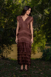 VESTIDO LONGO XINGU - Marrom