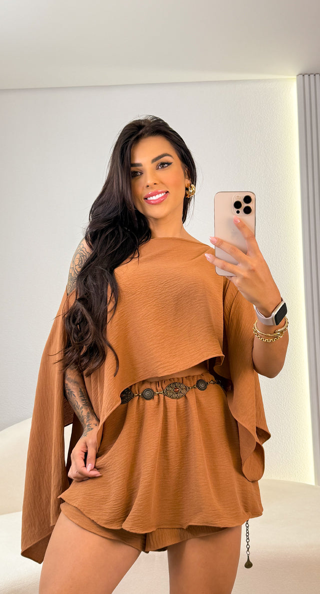 Conjunto 3 Peças Pérola - Marrom