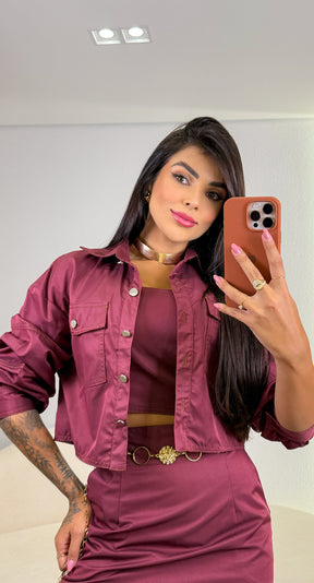 Conjunto 3 Peças Renata - Vinho