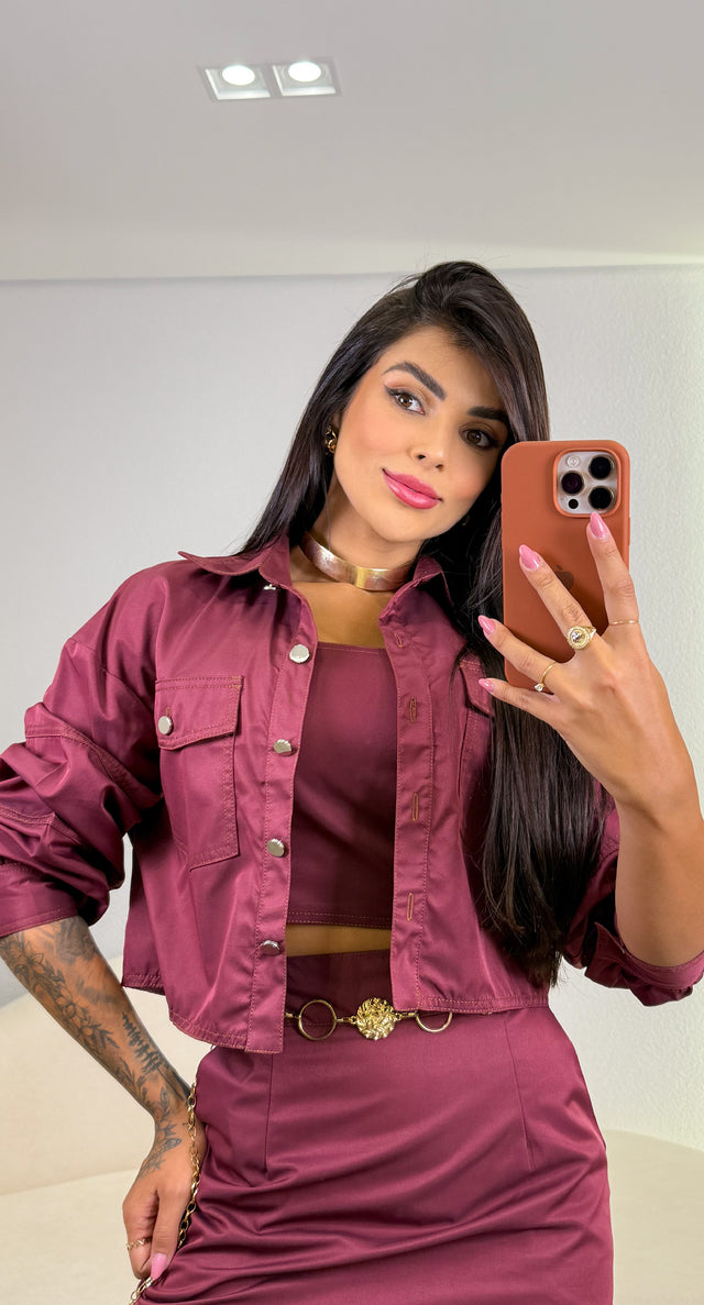 Conjunto 3 Peças Renata - Vinho