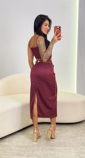Conjunto 3 Peças Renata - Vinho